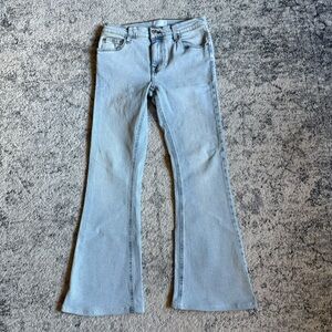 ASOS flare blue jeans